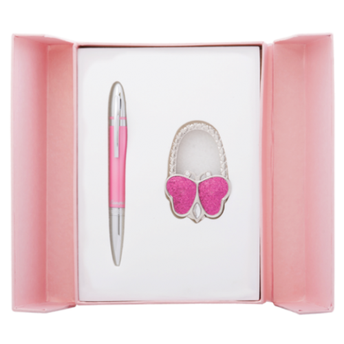 Набор подарочный "Lightness": ручка (Ш) + крючек д/ сумки, розовый