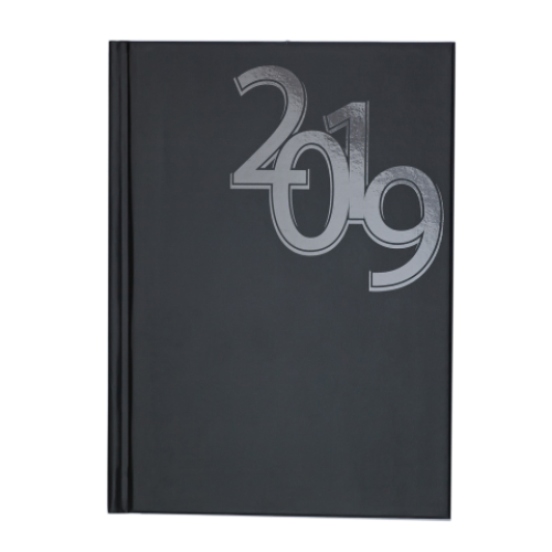Ежедневник датированный 2019 OFFICE, A5, черный