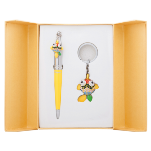 Набор подарочный "Goldfish": ручка шариковая + брелок, желтый