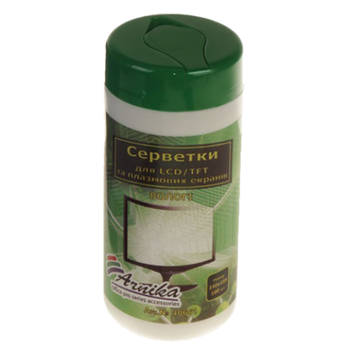 Cалфетки влажные для LCD/TFT и плазменных мониторов ПРО, 100шт.в банке