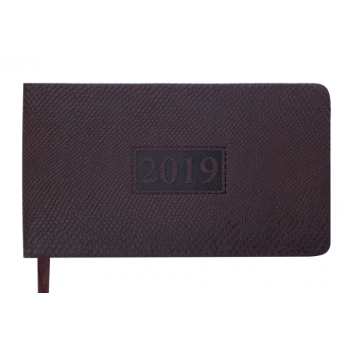 Еженедельник карманный датированный 2019 AMAZONIA, 136 стр., коричневый