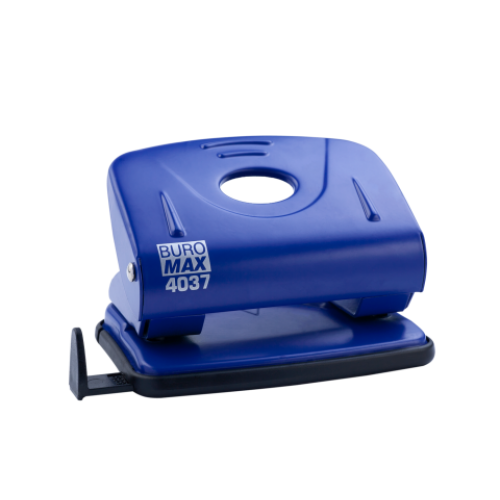 Дырокол металлический BUROMAX, 20 листов, синий