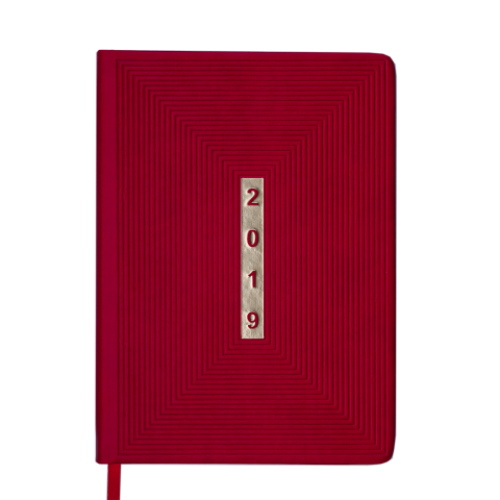Ежедневник датированный 2019 MEANDER, A5, 336 стр., красный