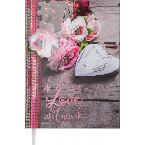 Ежедневник недатированный ROMANTIC, A5, красный