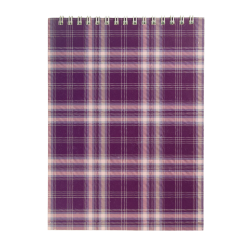 Блокнот на пружине сверху SHOTLANDKA, А5, 48 листов, клетка, фиолетовый