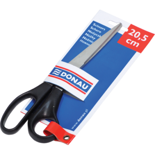 Ножницы офисные 20.5см, пластиковые ручки, открытый блистер