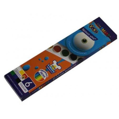 Краски акварельные медовые, 6 цветов, SMART Line