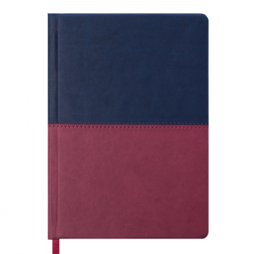 Ежедневник датированный 2019 QUATTRO, A5, 336 стр. синий + бордовый