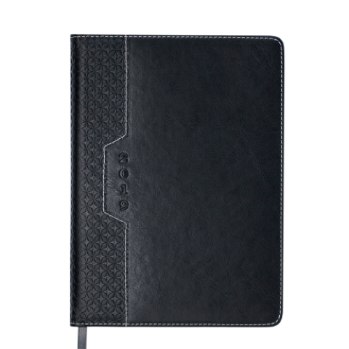 Ежедневник датированный 2019 VIENNA, A5, черный