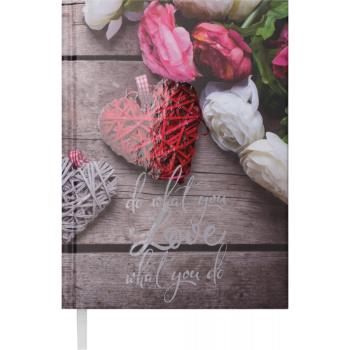 Ежедневник недатированный ROMANTIC, A5, 288 стр. бордовый