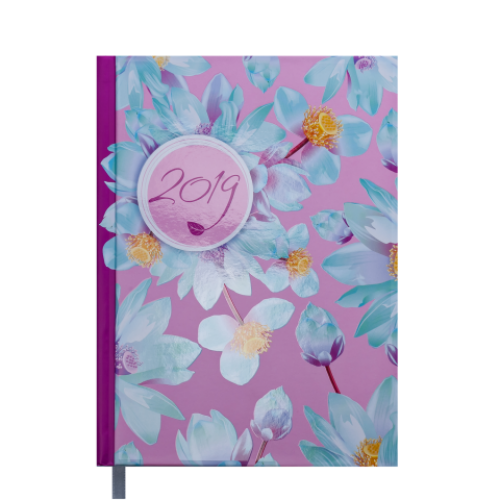 Ежедневник датированный 2019 ESTILO, A5, 336 стр., малиновый