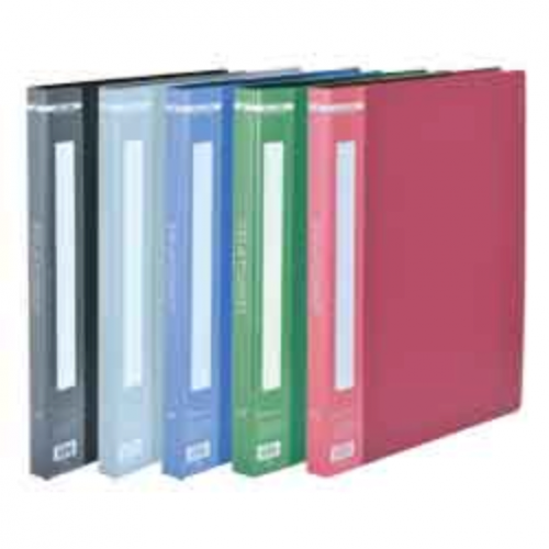 Папка пластиковая c 40 файлами А4, синий