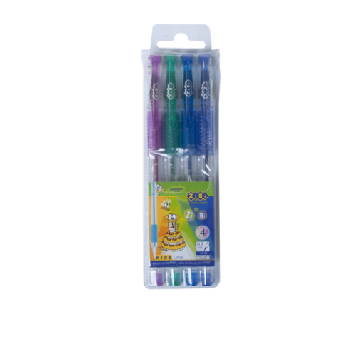 Набор из 4-х глеевых ручек GLITTER (с блестками)