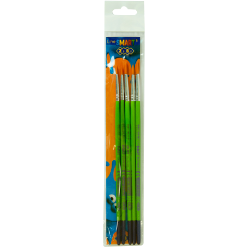 Набор из 5-и кистей синтетика круглая 1, 2, 3, 4, 5