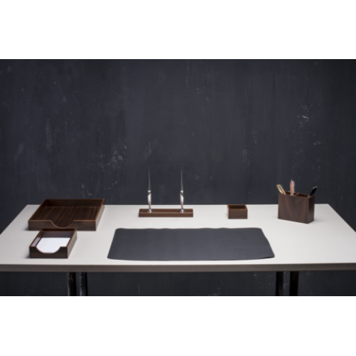 Набор настольный из натурального дерева, 6 предметов, орех