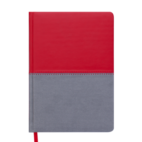 Ежедневник датированный 2019 QUATTRO, A5, 336 стр. красный + серый