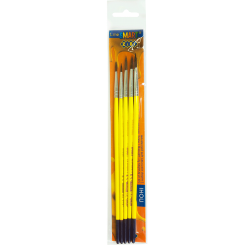 Набор из 5-и кистей Пони круглая 1, 2, 3, 4, 5