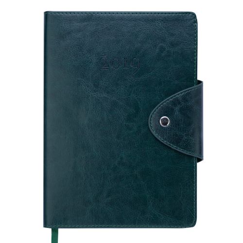 Ежедневник датированный 2019 BUSINESS, A5, зеленый