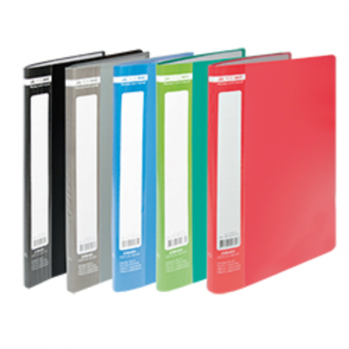 Папка пластиковая c 10 файлами А4 JOBMAX, серый