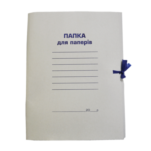 Папка на завязках картонная А4 BUROMAX, картон 0,35 мм, клееный клапан