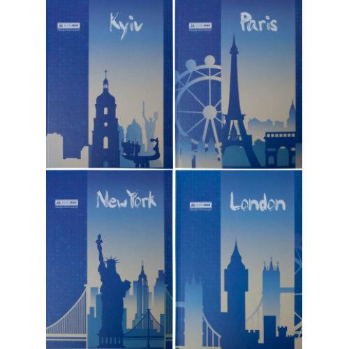 Книга канцелярская "Столицы мира" 80л., А4, голубой