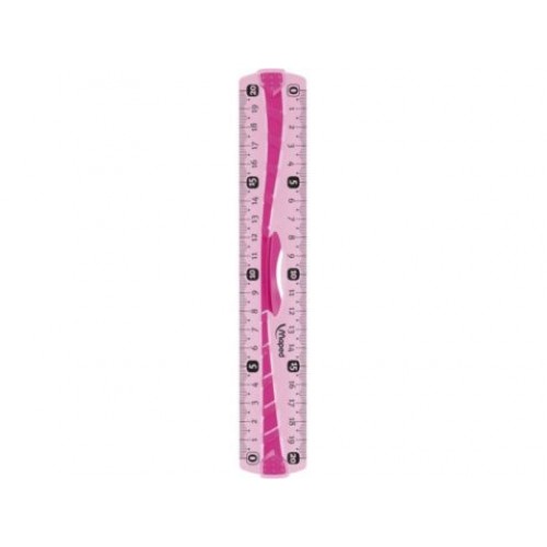 Линейка UNBREAKABLE, 20см, ударопрочный пластик, двухсторонняя шкала, с держателем, блистер