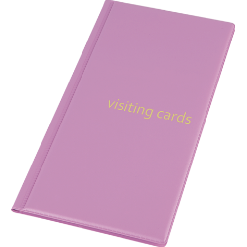 Визитница для 96 визиток, PVC, розовый