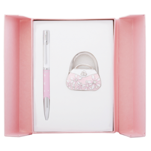 Набор подарочный "Sense": ручка (Ш) + крючек д/ сумки, персиковый