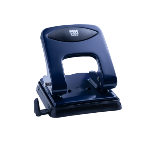 Дырокол металлический BUROMAX, 40 листов, синий