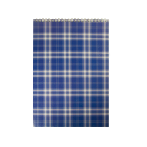 Блокнот на пружине сверху SHOTLANDKA, А4, 48 листов, клетка, синий