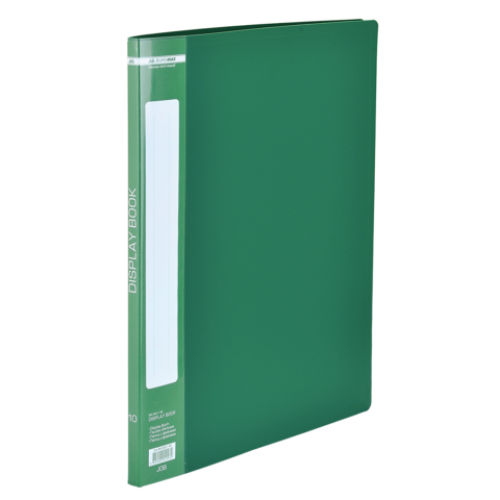 Папка пластиковая c 10 файлами А4, зеленый