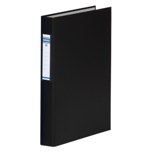 Папка на 2-х кольцах, А4, ширина торца 40 мм, сменный индекс, черный