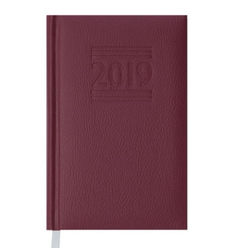 Ежедневник датированный 2019 BELCANTO, A6, 336 стр., бордовый