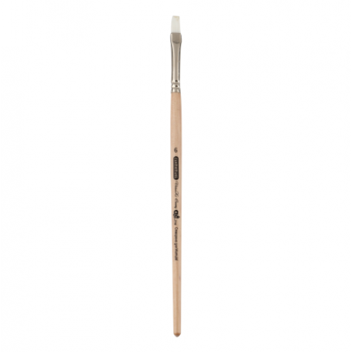 Кисть синтетика, Creamy 6972, плоская 6, короткая ручка, ART Line