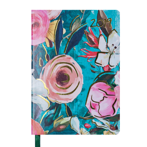 Ежедневник датированный 2019 CHERIE, A6, 336 стр., бирюзовый