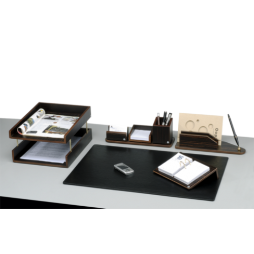 Набор настольный из натурального дерева, 8 предметов, орех