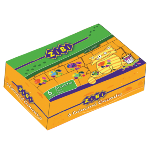 Гуашевые краски 6 цветов по 20 мл