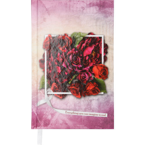 Ежедневник недатированный DAISY, A6, 288 стр., вишневый