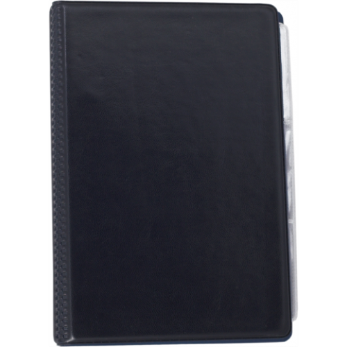 Визитница виниловая BUROMAX на 120 визиток, темно-синий