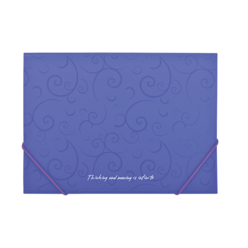 Папка пластиковая А4 на резинках, BAROCCO, фиолетовый