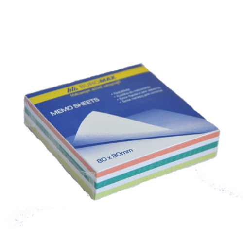 Блок бумаги для заметок "Зебра" JOBMAX 80х80х20мм, склеенный