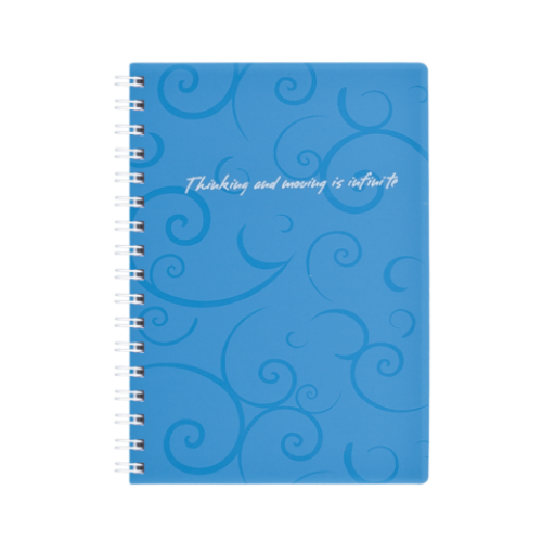 Записная книга на пружине BAROCCO, А6, 80 листов, клетка, голубой