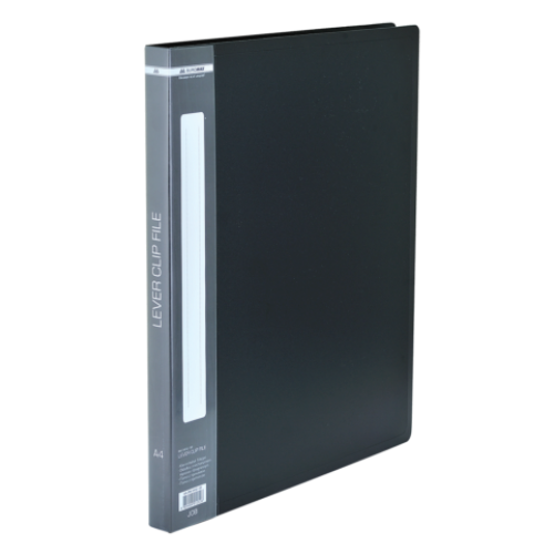 Папка пластиковая A4 с боковым прижимом, черный