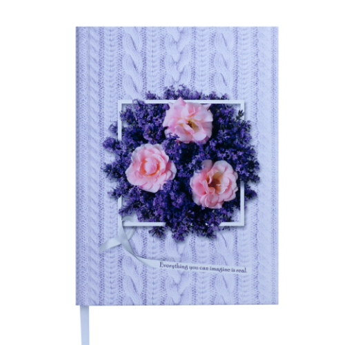 Ежедневник недатированный DAISY, A5, 288 стр., лавандовый