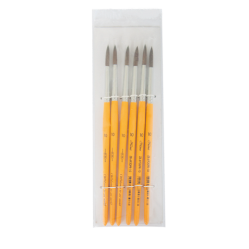 Кисть пони круглая №1, в блистере 6 шт