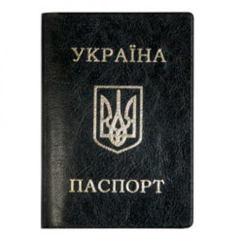 Обложка для паспорта, кожзам, черный