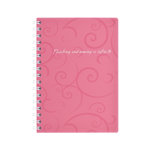 Записная книга на пружине BAROCCO, А6, 80 листов, клетка, розовый