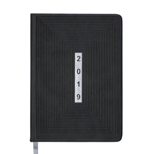 Ежедневник датированный 2019 MEANDER, A5, 336стр., серый