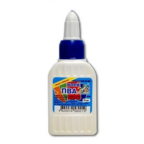 Клей ПВА 50мл, колпачок-дозатор