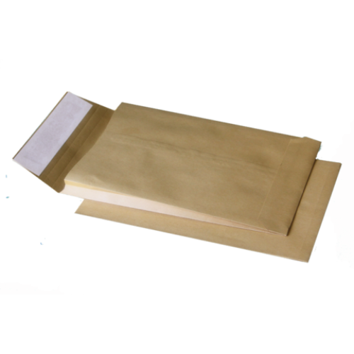 Конверт В4 (250х353мм) коричневый СКЛ с расширением по узкой стороне